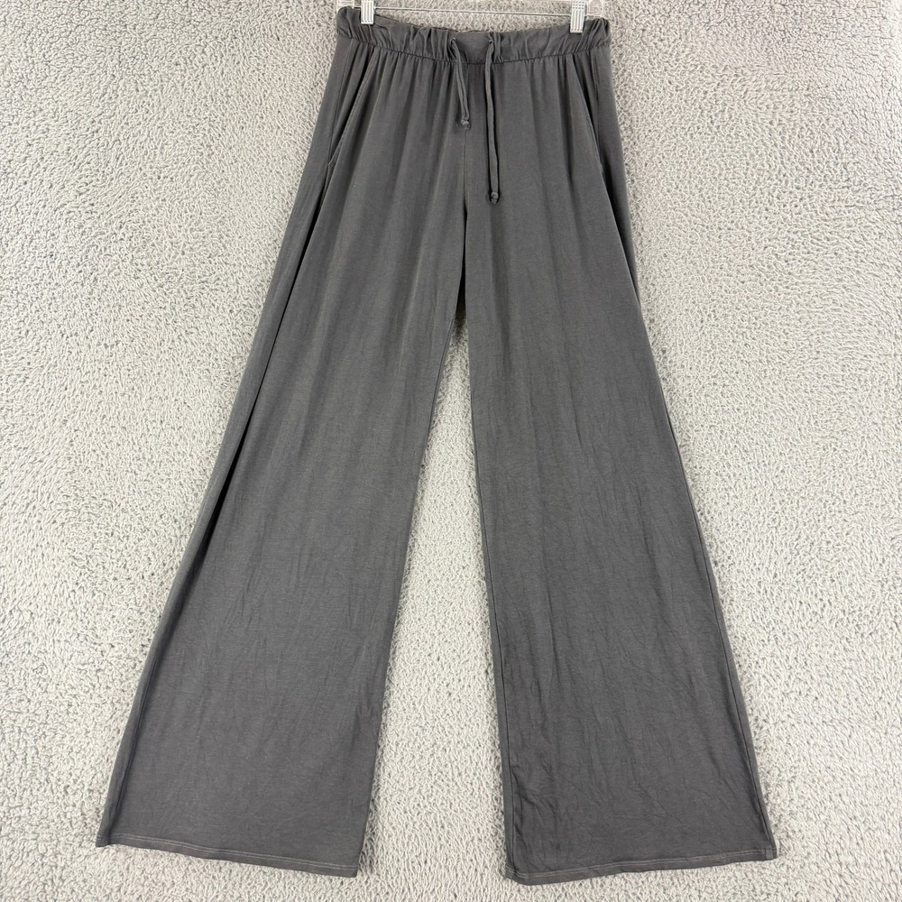 Groceries Apparel Pants Womens Small Gray Eucalyptus Wide Leg Lounge Organic LA